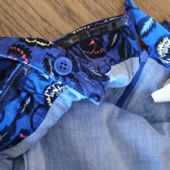 Anthropologie Jumpsuit Cartonnier Blue Mid Summer Belted 2 - Picture 9 of 10